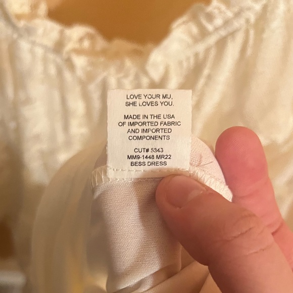 NWT Show Me Your Mumu Bess Lace Tiered Off the Shoulder Dress in Cream - Picture 8 of 8